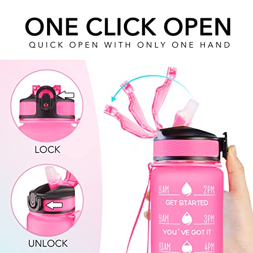 32 OZ Sports Water Bottles with Time Marker